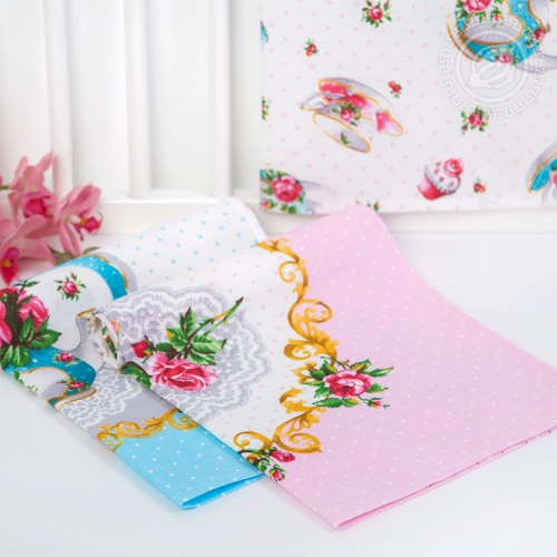 Французский завтрак / Комплект кухонных полотенец, 3 шт. 45*60 см